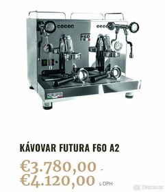 Profesionální kávovar FUTURA - F60 A2 - 2