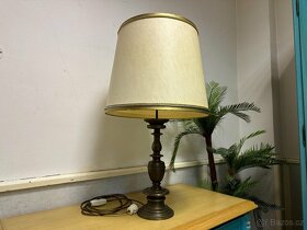 Stará TĚŽKÁ mosazná stolní lampa - 2