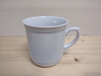 Porcelánový hrnek č.3  bez dekoru, v barvě bílá - 2