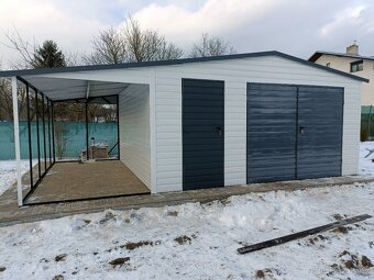 Plechová garáž, zahradní domek, moderní garáž, dvojgaráž - 2
