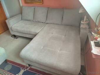 Rohová sedačka + taburet - 2