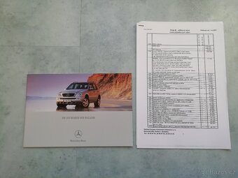 Mercedes M W 163 2001 - katalog - doprava v ceně - 2
