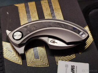 Nůž BESTECH STRELIT ocel M390, střenka titan a carbon - 2