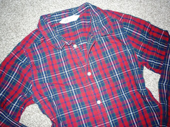 Koskovaná červená košile vel 134-140 zn. H&M - 2