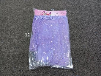 Tylová tutu sukně, cca 7-11 let, fialová s flitry - 2