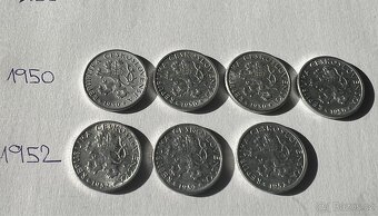 1 Kčs ČESKOSLOVENSKO 1950, 1952 - 2