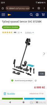 Tyčový vysavač Sencor 0725BK - 2