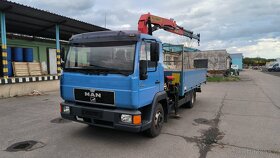 MAN L10-163 valník,hydraulická ruka,naj.68000 KM,1 majitel, - 2