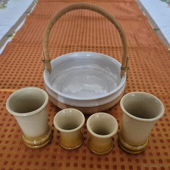 Košík keramický + 4 štamprle - 2