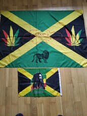 Bob Marley, mapa + vlajky Jamaiky - 2