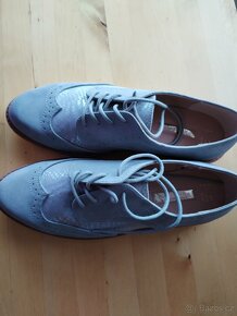 Elegantní boty šněrovací dámské šedé NOVÉ - 2