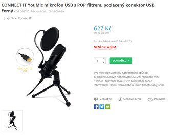 CONNECT IT YouMic mikrofon USB s POP filtrem - 2