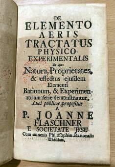 (fyzika) J.Flaschner - De Elemento Aeris.., 1748, Praha - 2