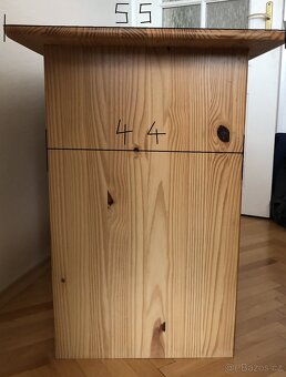 Pracovní stůl z masivu – 110 × 55 × 74 cm - 2