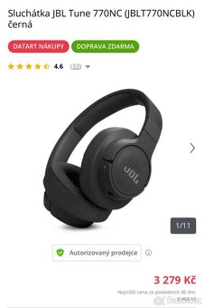 Sluchátka JBL, typ na druhé fotce. - 2