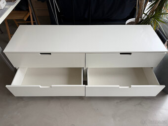 Komoda Ikea Nordli, 4 zásuvky, bílá - 2