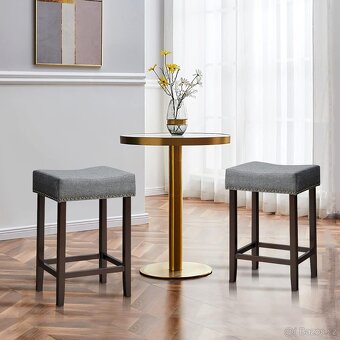 Barové stoličky s ergonomickým sedákem- sada 4 kusů - 2