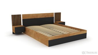 MODERNÍ MANŽELSKÁ POSTEL S NOČNÍMI STOLKY - 2