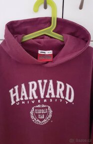 Vínová mikina s kapucí Harvard - 2