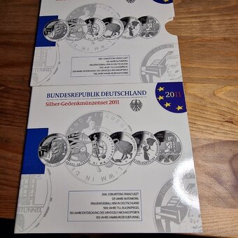 Stříbrné Německé euro mince 5€, 10€, 20€ - 2