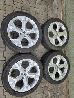 5x112 17 7,5J ET46 orig.Alu kola Seat vč. zim.pneu 7-8mm - 2