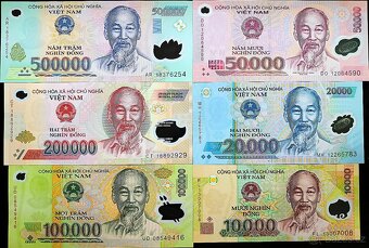 Sada 10 000 - 500 000 dongů Vietnam 2003+ UNC VÝBĚR MOŽNÝ - 2