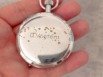 Zajímavé staré německé kapesní stopky Junghans 1/10s. - 2