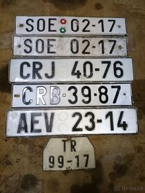 Spz moto 490,- auto 390,- CRB PRODÁNO - 2