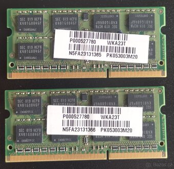 Paměti DDR3 2x2GB PC3-8500S - 2