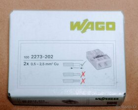 Wago svorky, 10 druhů, 2,2kč/ks 4,4kč/ks, 220kč / balení - 2