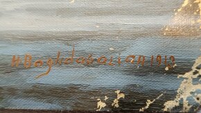 Obraz s mexickym motivem - H. Baghdasarian 1913 - 2