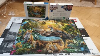 Prodám puzzle Leopardi v džungli 1500 dílků:) - 2