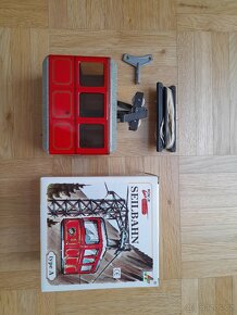 Plechová retro hračka - lanovka na klíček - 2