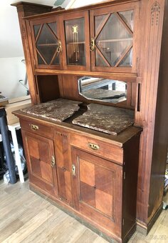 Starý příborník, kuchyň, Art deco, starožitný nábytek - 2