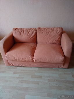 Rozkládací dvoumístná sedací souprava - SLEVA - 2