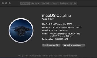 MacBook Pro 15” 2010 - 256GB SSD, 8GB RAM - 2