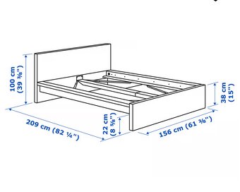 Ikea malm 140x200, hezky stav - 2