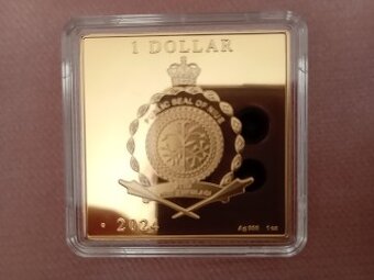 Stříbrná mince Mona Lísa 1oz 2024 Niue,pozlac.24k,999ks - 2