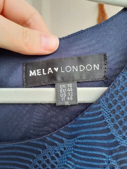 Modré krajkové šaty Mela London vel. 44 - 2