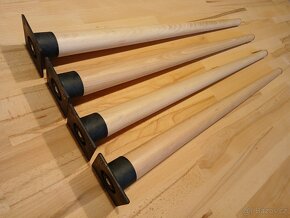 Nábytková noha výška 715mm, kónická/šikmá, buk lakovaný - 2