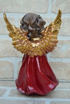 Socha - ANDĚL S HARFOU 20x12x10 - 2