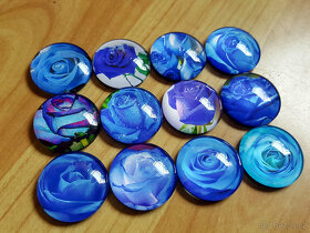 sada magnetky modré růže dárek dekorace - 2