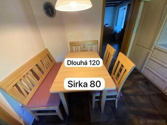 Set jídelního stolu s lavicí a židlemi - 2