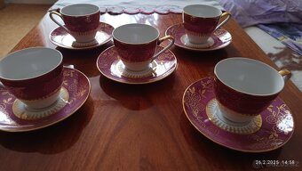Karlovarská porcelán - šálky s podšálky - 2