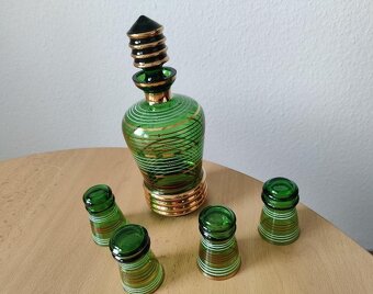 retro čs. likérová karafa - Novoborské sklo - 2