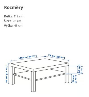 konferenční stolek Ikea Lack - ZA ODVOZ DO 29.10. - 2