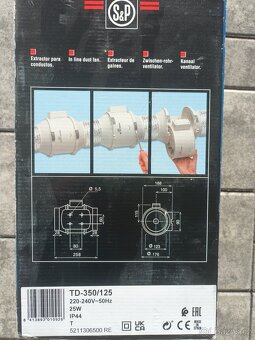 Ventilator potrubni Td-350/125 - 2