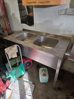 nerez dvojdřez, dvojitý nerezový dřez 120 cm - 2