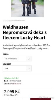 Výběhová deka Waldhausen Lucky Hearts - 2