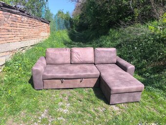 Sedačka rohová rozkládací a s úložným prostorem - 2